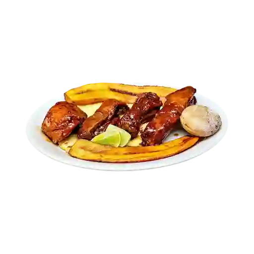 Costillas Carnudas con Salsa BBq