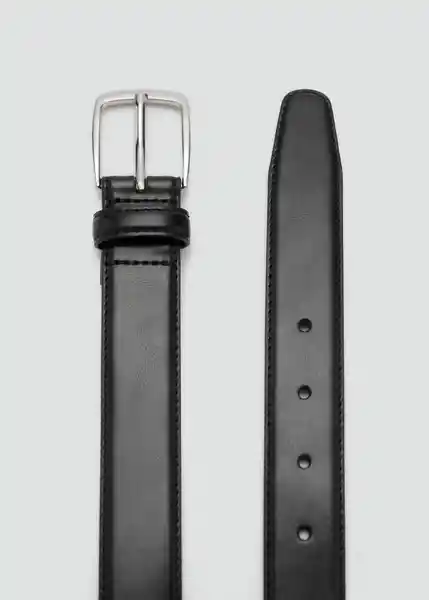 Cinturón Basico Negro Talla 91 Hombre Mango