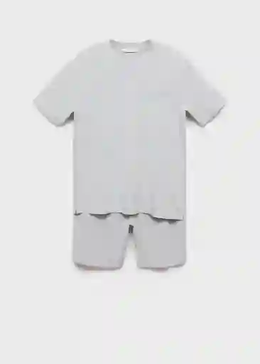 Pack Pijama Sleep Gris Talla M Hombre Mango