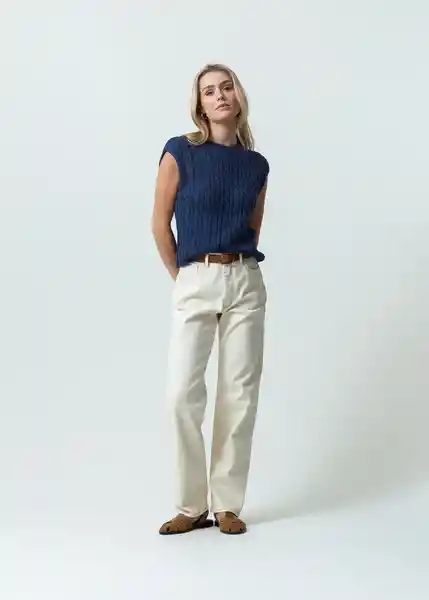Chaleco Tejido Mujer Azul Anochecer Ultra Oscuro Talla S 582G011 Naf Naf