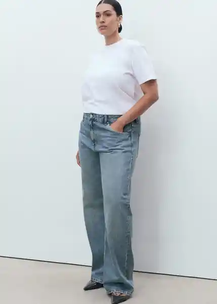 Jean Miami Tejano Medio Talla 40 Mujer Mango