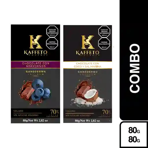 Combo Kaffeto Chocolate Arándanos + Chocolate Coco sin Azúcar