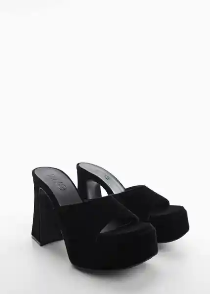 Sandalias Mule Negro Talla 40 Mujer Mango