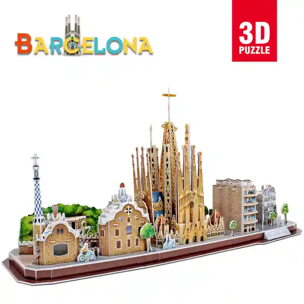 Cubic Fun Rompecabezas City Line Barcelona 3D