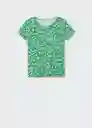 Camiseta Mangofi-H Verde Talla 24 Mujer Mango