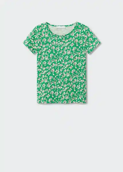 Camiseta Mangofi-H Verde Talla 24 Mujer Mango