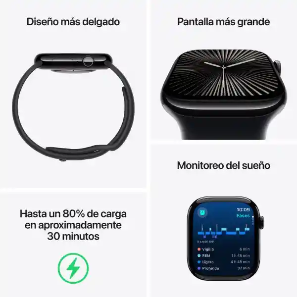 Apple Watch Series 10 Gps + Cellular Silver Aluminium M/L 46 mm