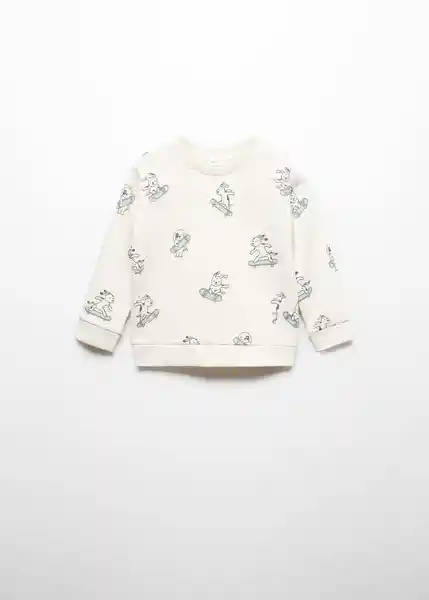 Sudadera Aopskate Niños Off White Talla 69 Mango