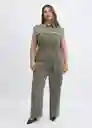 Enterizo Mono Daily Khaki Talla 26 Mujer Mango