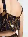  Camisa Estambres Mujer Negro Puro Ultraoscuro Talla S Naf-Naf 
