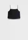 Top Lilo Negro Talla S Mujer Mango