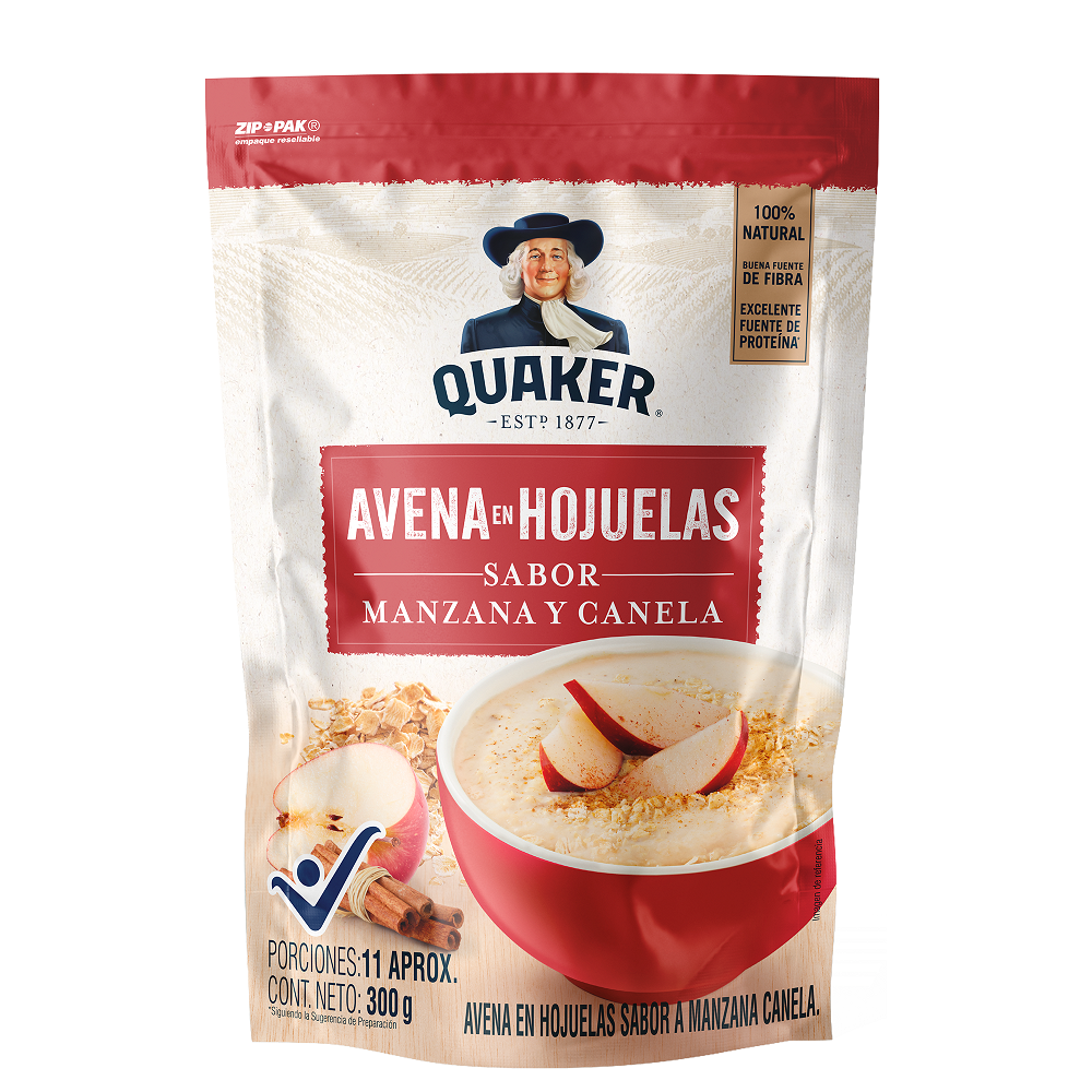 Quaker Avena Hojuelas Manzana-Canela 300g