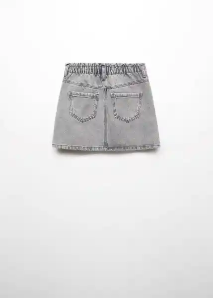 Falda Cindy6 Tejano Gris Talla 14 Niñas Mango