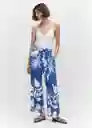 Pantalón Twist Azul Talla XS Mujer Mango