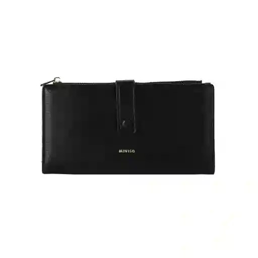 Cartera Larga Para Mujer Negro Serie Miniso