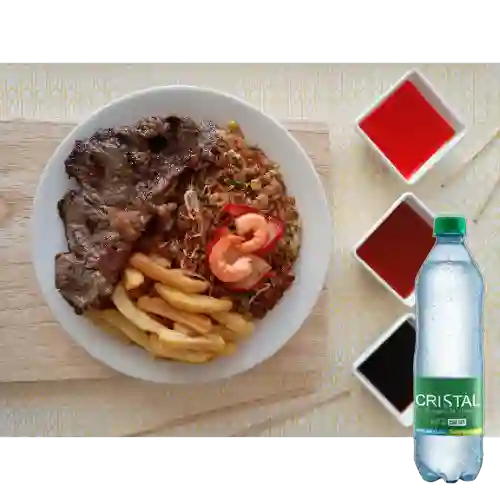 Combo Carne + Cristal con Gas 600 ml