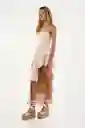 Vestido Largo Brooke Café Talla 02 M