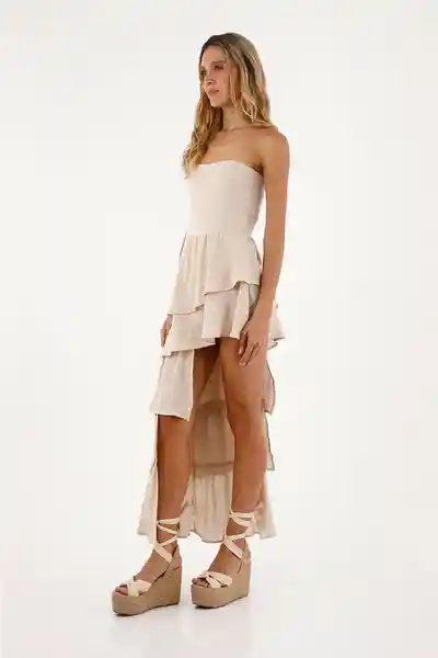 Vestido Largo Brooke Café Talla 02 M