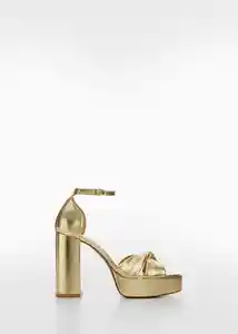 Sandalias Verti Oro Talla 38 Mujer Mango