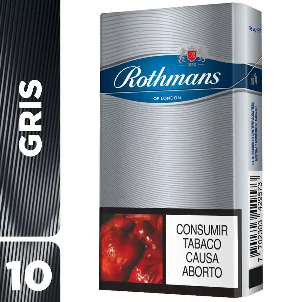 Cigarrillo Rothmans Gris 10'S