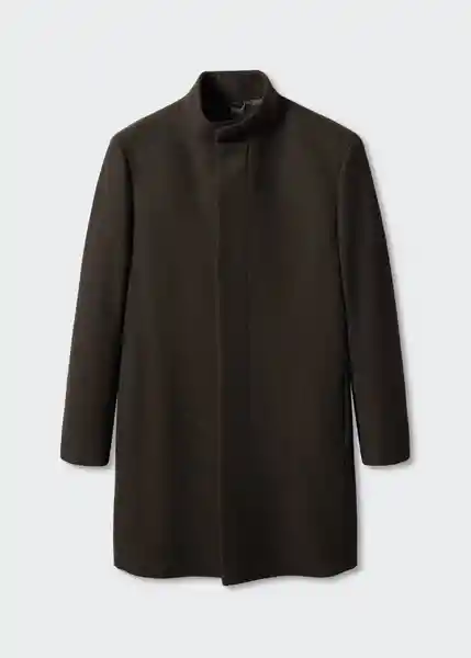 Abrigo Funnel Marrón Talla M Hombre Mango
