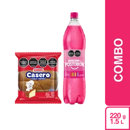 Combo Postobón Manzana 1.5 L + Bimbo Ponqué 