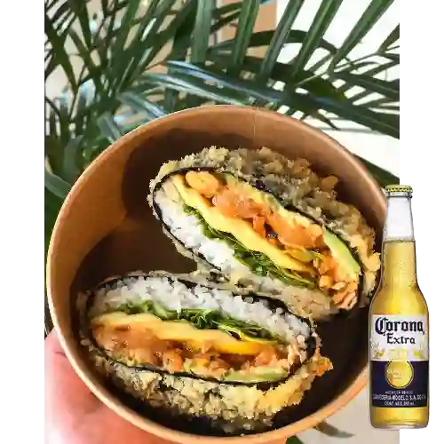 Combo Sushi Burger + Corona Extra 355 ml