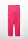 Pantalón Boreli Fucsia Talla 38 Mujer Mango