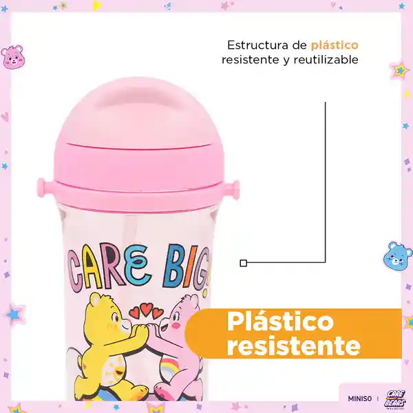 Vaso Plástico Para el Hombro Colección Care Bears Rosa Miniso