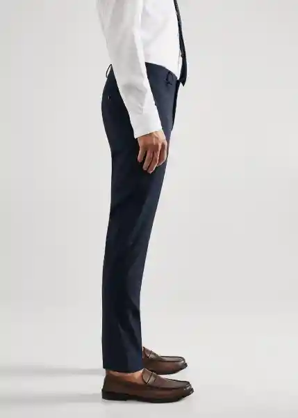 Pantalón Paulo Navy Talla 40 Hombre Mango