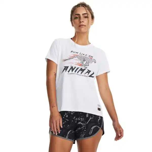 Under Armour Camiseta Run Like a Tee Mujer Blanco SM 1380436-100