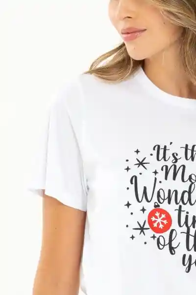 Camiseta Navidad 23 Color Blanco Talla S Ragged