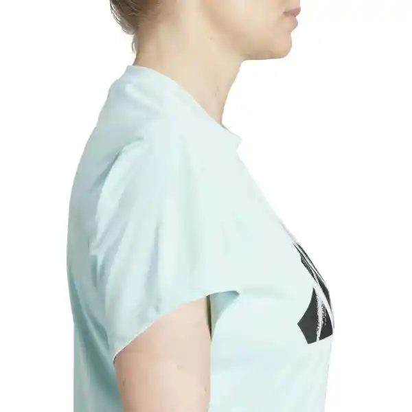 Adidas Camiseta Run It Bl Tee Para Mujer Azul Talla M