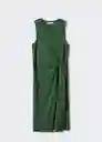 Vestido Fertina Verde Talla 26 Mujer Mango