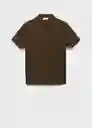 Polo Andrew Marrón Talla M Hombre Mango
