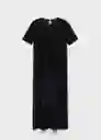 Vestido Xcarlis Negro Talla M Mujer Mango