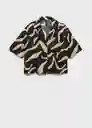 Camisa Plumas Negro Talla XS  Mujer Mango