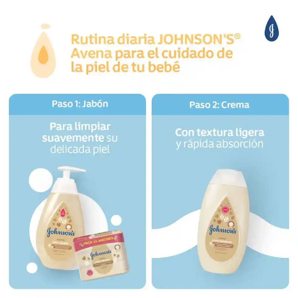 Baño Líquido Bebé JOHNSON'S Avena 400 ML