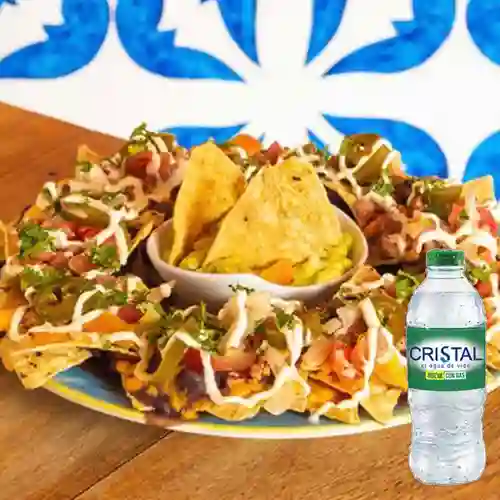 Combo Nachos Meros Machos + Cristal con Gas 400 ml