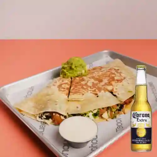Combo Arma Tu Quesadilla + Cerveza Corona Bot. 355ml
