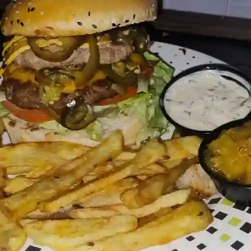 Hamburguesa Mexicana con Jalapeños