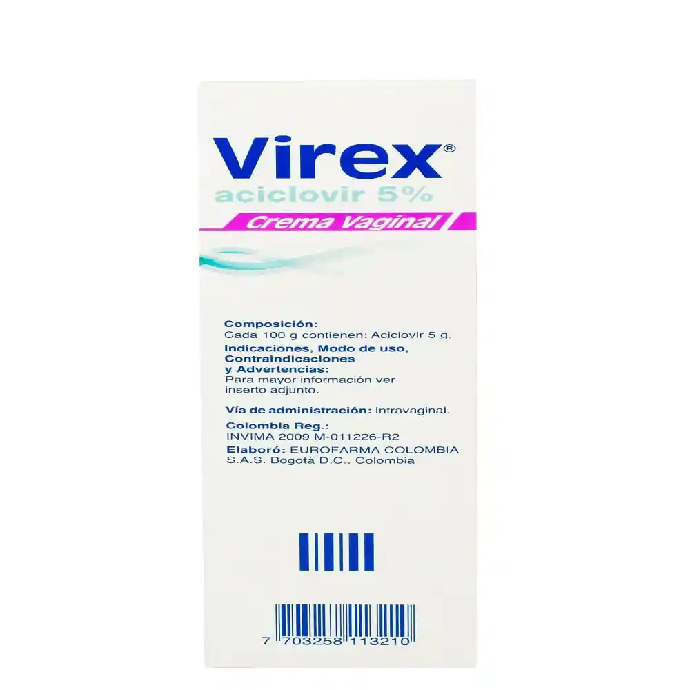 Virex Crema Vaginal en Monodosis
