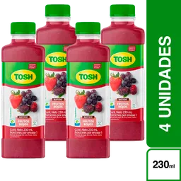 4 x Tosh Batido de Frutos Rojos