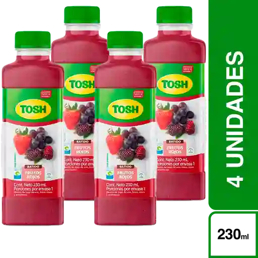 4 x Tosh Batido de Frutos Rojos