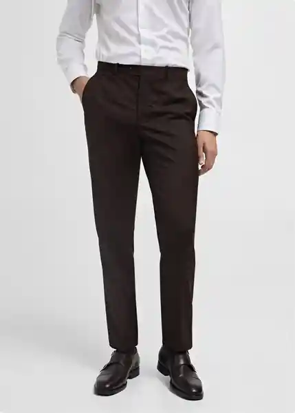 Pantalón Venecia Marron Talla 48 Hombre Mango