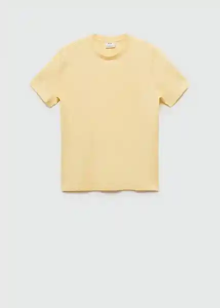 Camiseta Cherlo Amarillo Pastel Talla XL Hombre Mango