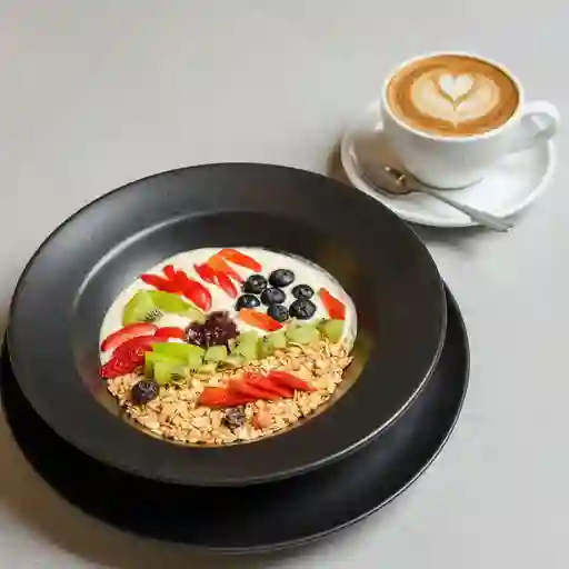 Parfait + cafe americano
