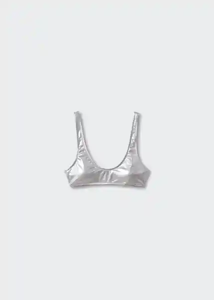 Top Bikini Spice Plata Talla M Mujer Mango