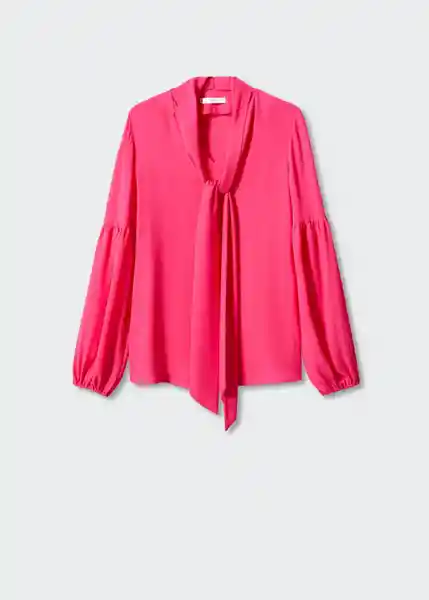 Blusa Tulipa-A Fucsia Talla S Mujer Mango