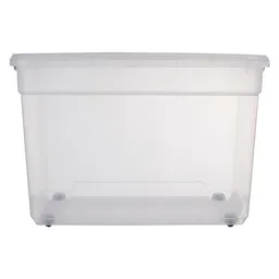 Krea Caja Organizadora Con Ruedas Transparente Ezy 52 L